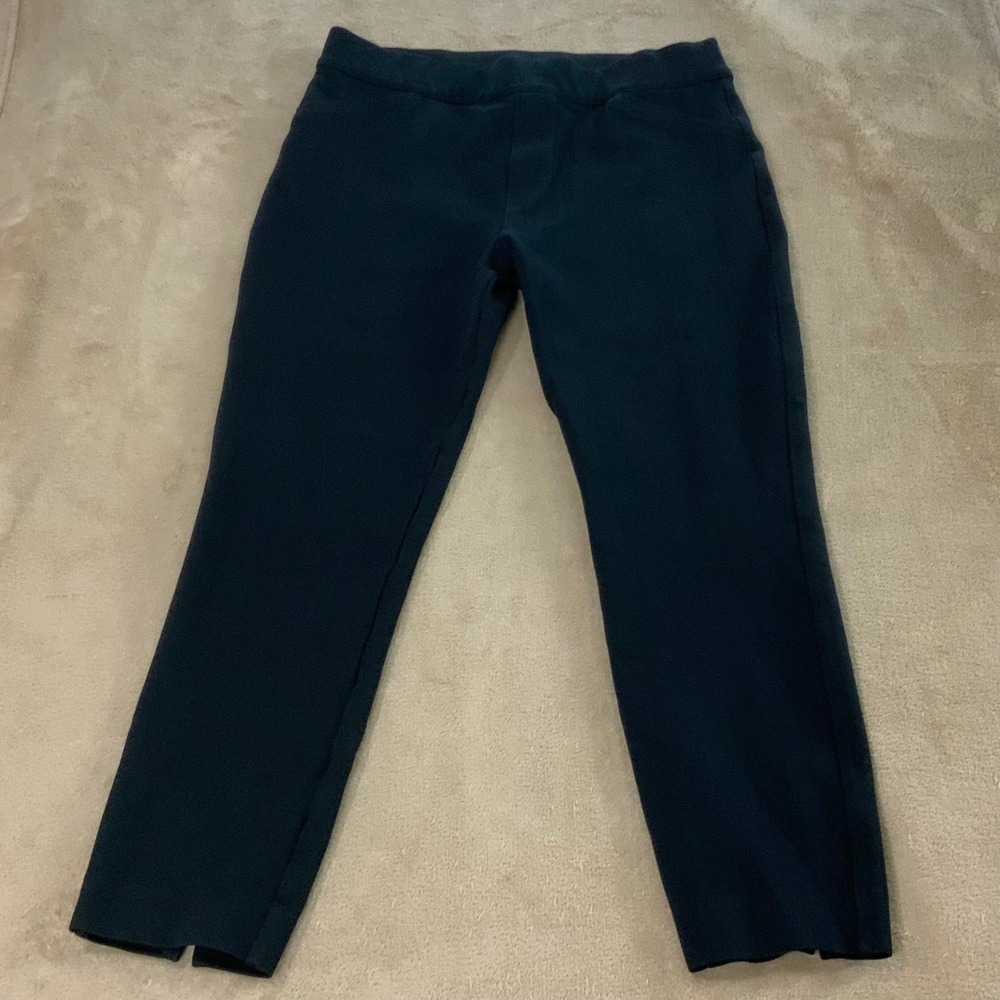 Spanx The Perfect Pant Womens Size Large Black Rayon‎ Nylon Stretch EUC